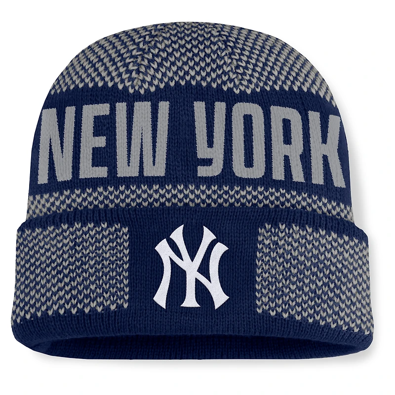 Men's Fanatics Navy New York Yankees Rotation Cuffed Knit Hat