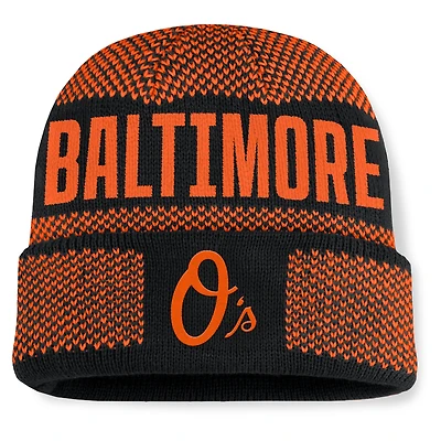 Men's Fanatics Black Baltimore Orioles Rotation Cuffed Knit Hat