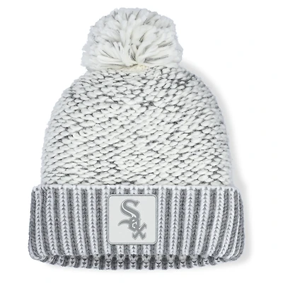 Women's Fanatics  Heather Gray Chicago White Sox Hangtime Cuffed Knit with Pom