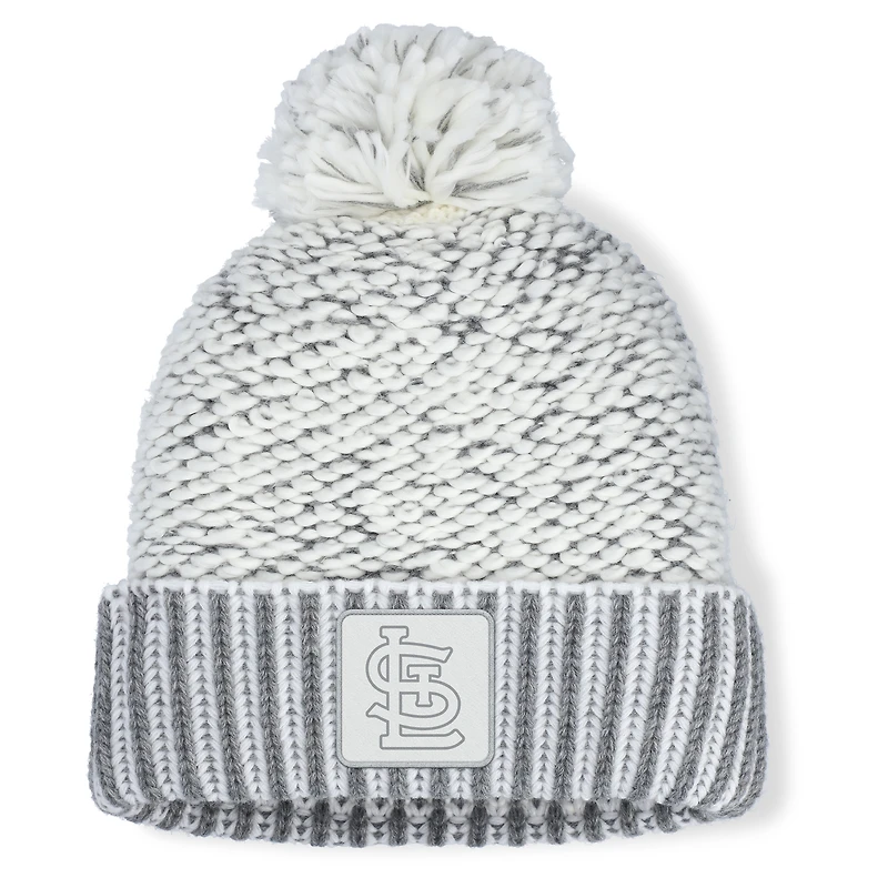 Women's Fanatics  Heather Gray St. Louis Cardinals Hangtime Cuffed Knit with Pom
