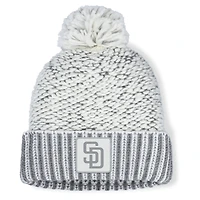 Women's Fanatics  Heather Gray San Diego Padres Hangtime Cuffed Knit with Pom