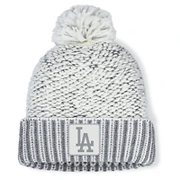 Women's Fanatics  Heather Gray Los Angeles Dodgers Hangtime Cuffed Knit with Pom