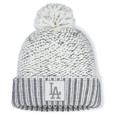 Women's Fanatics  Heather Gray Los Angeles Dodgers Hangtime Cuffed Knit with Pom