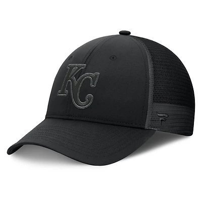 Men's Fanatics Black Kansas City Royals Launch Adjustable Trucker Hat