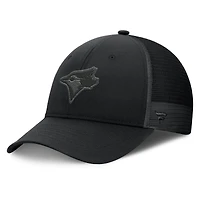 Men's Fanatics Black Toronto Blue Jays Launch Adjustable Trucker Hat
