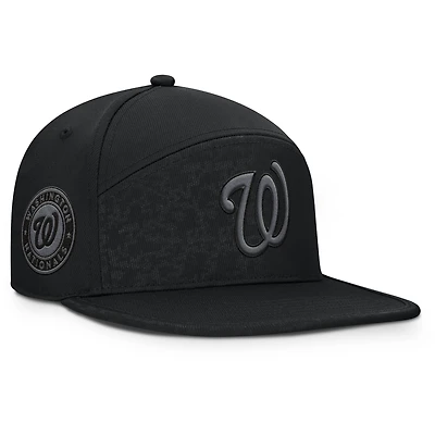 Men's Fanatics Black Washington Nationals Platoon Adjustable Hat