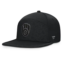 Men's Fanatics Black Milwaukee Brewers Platoon Snapback Hat