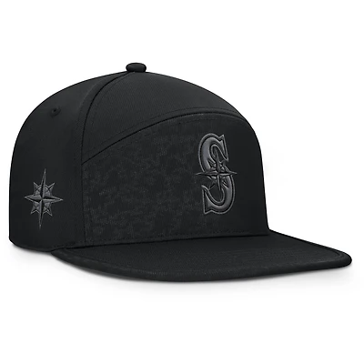 Men's Fanatics Black Seattle Mariners Platoon Adjustable Hat