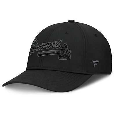 Men's Fanatics Black Atlanta Braves Overpower Flex Hat