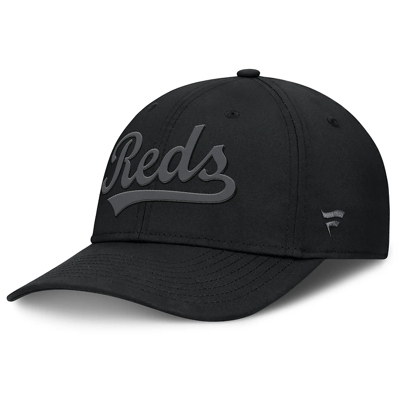 Men's Fanatics Black Cincinnati Reds Overpower Flex Hat