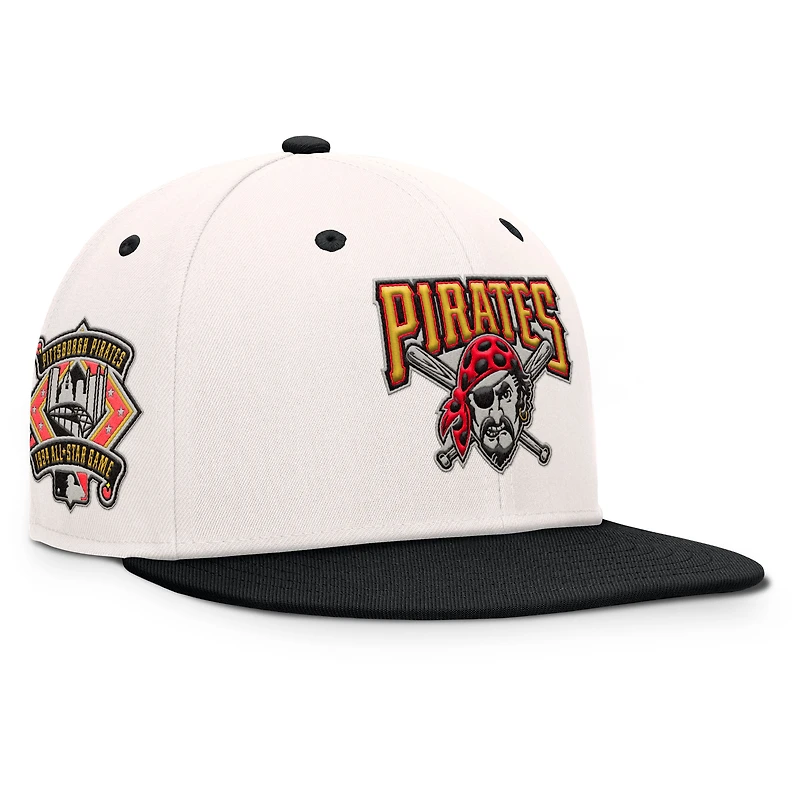 Men's Fanatics Cream/Black Pittsburgh Pirates Unit Fitted Hat