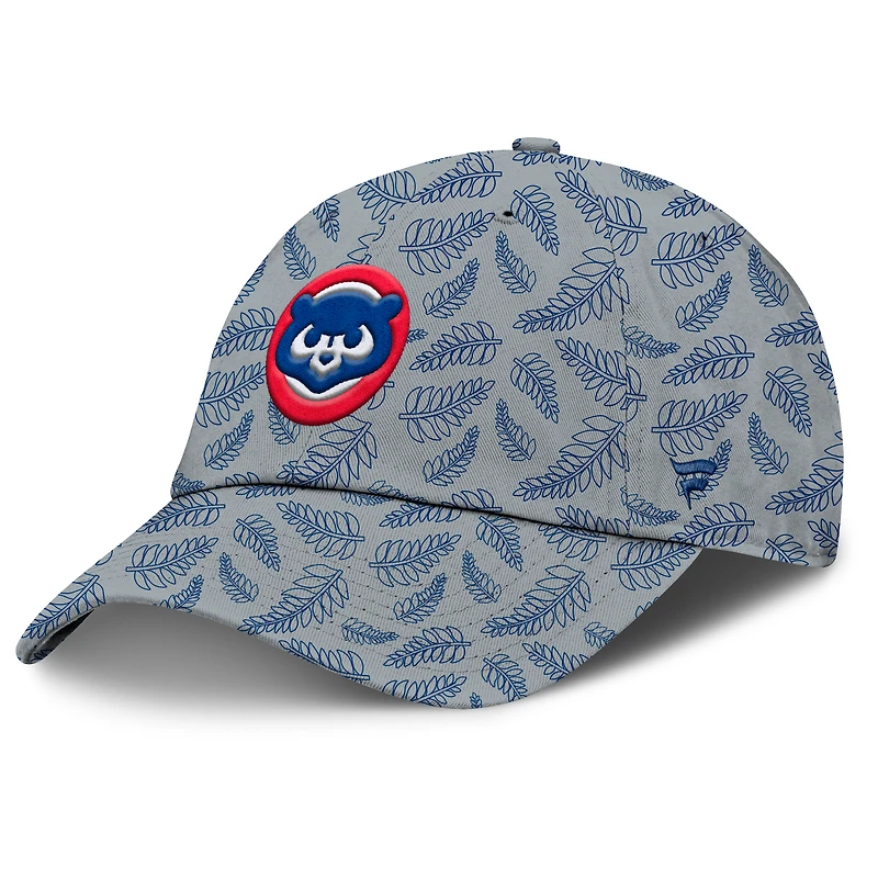 Women's Fanatics  Gray Chicago Cubs Cooperstown Collection Shift Adjustable Hat