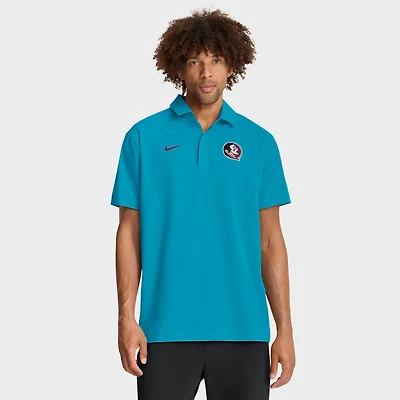 Men's Nike Turquoise Florida State Seminoles 2025 Coaches Sideline Polo