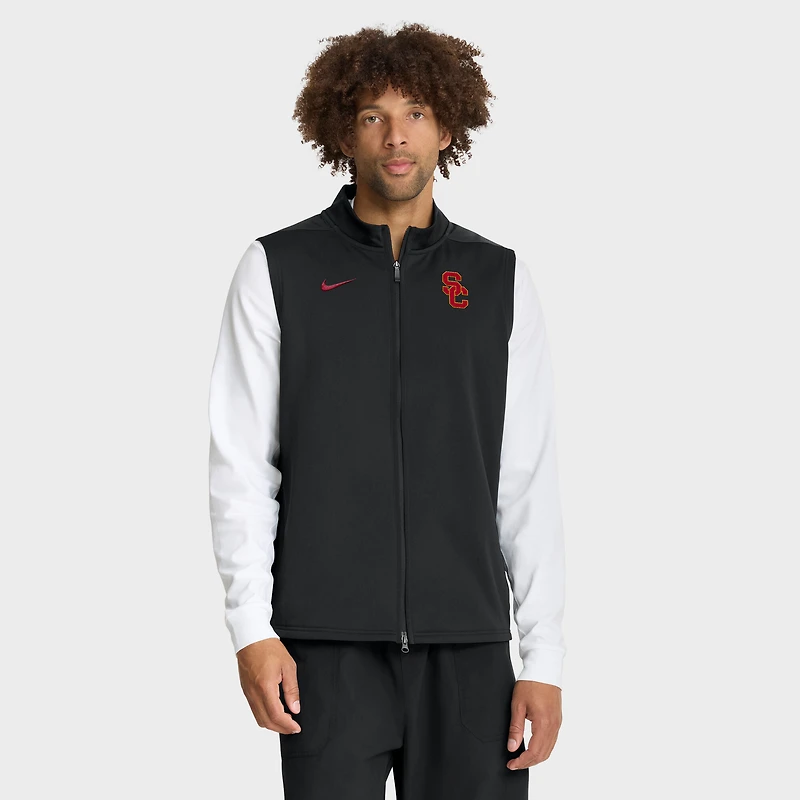 Men's Nike Black USC Trojans Primetime Victory Performance Full-Zip Vest
