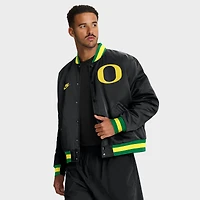 Men's Nike Black Oregon Ducks Legacy Full-Snap Bomber Jacket