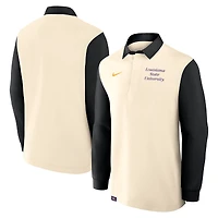 Men's Nike Cream/Black LSU Tigers Rugby Long Sleeve Shirt