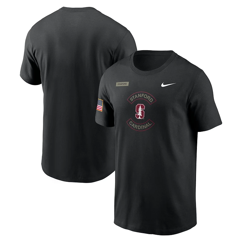 Men's Nike Black Stanford Cardinal 2025 Military Appreciation Dri-FIT T-Shirt