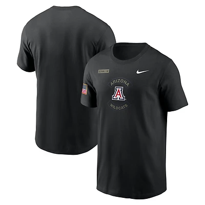 Men's Nike Black Arizona Wildcats 2025 Military Appreciation Dri-FIT T-Shirt
