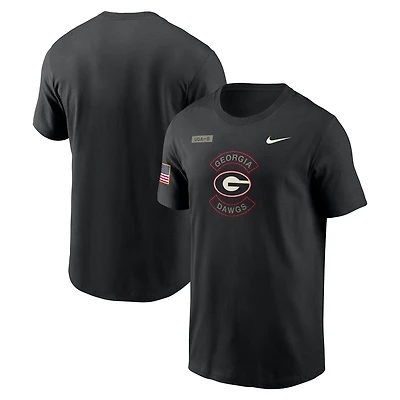Men's Nike Black Georgia Bulldogs 2025 Military Appreciation Dri-FIT T-Shirt