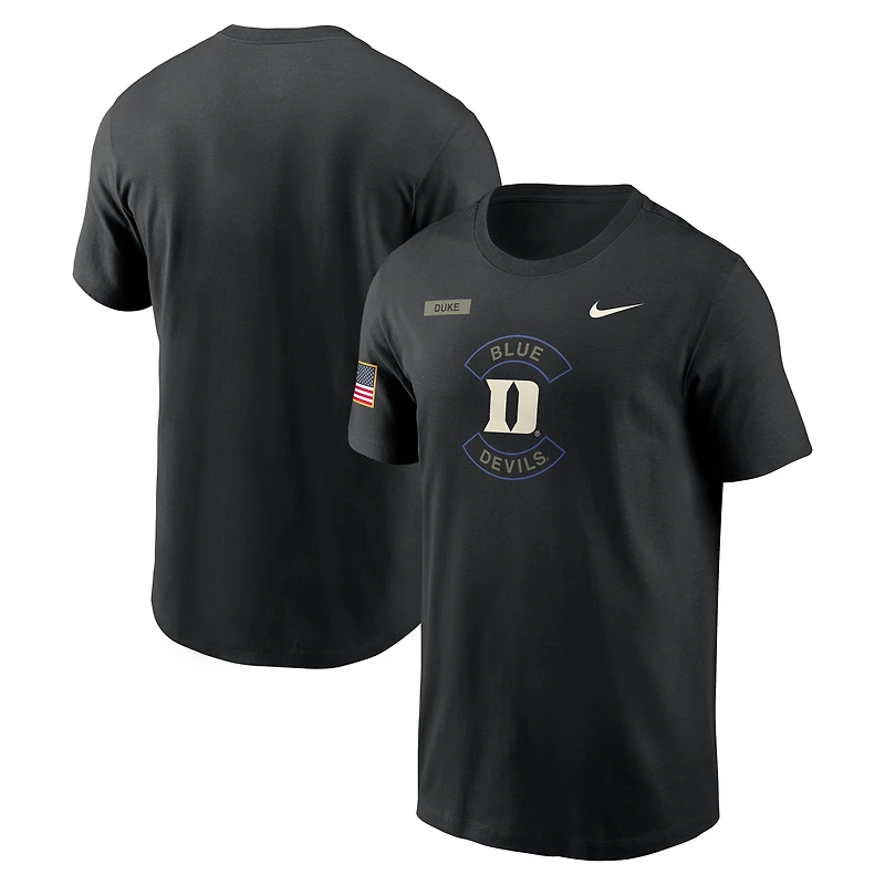 Men's Nike Black Duke Blue Devils 2025 Military Appreciation Dri-FIT T-Shirt