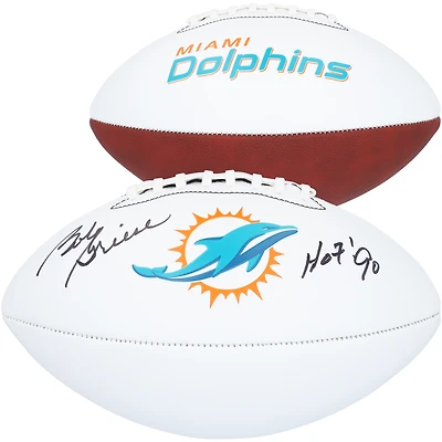 Bob Griese Miami Dolphins Autographed Franklin White Panel Football with "HoF '90" Inscription