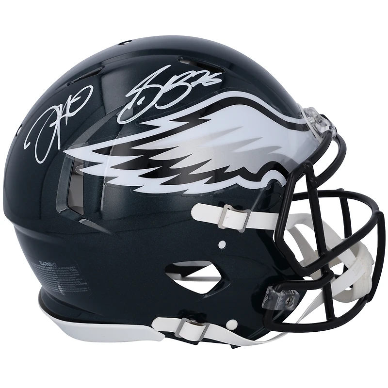 Saquon Barkley & Jalen Hurts Philadelphia Eagles Autographed Riddell Speed Authentic Helmet