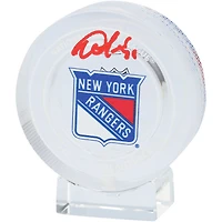 Igor Shesterkin New York Rangers Autographed Crystal Puck Filled with Ice from a New York Rangers Game During the 2023-2024 Season