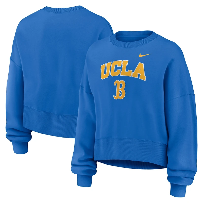 Women's Nike Blue UCLA Bruins Oversized Phoenix Arch Pullover Sweatshirt