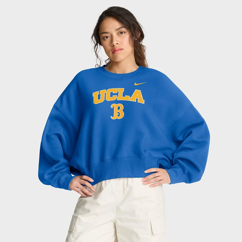 Women's Nike Blue UCLA Bruins Oversized Phoenix Arch Pullover Sweatshirt