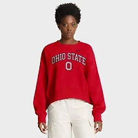 Women's Nike Scarlet Ohio State Buckeyes Oversized Phoenix Arch Pullover Sweatshirt