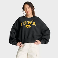 Women's Nike Black Iowa Hawkeyes Oversized Phoenix Arch Pullover Sweatshirt