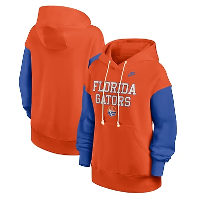 Women's Nike Orange/Royal Florida Gators Oversized Legacy Phoenix Pullover Hoodie