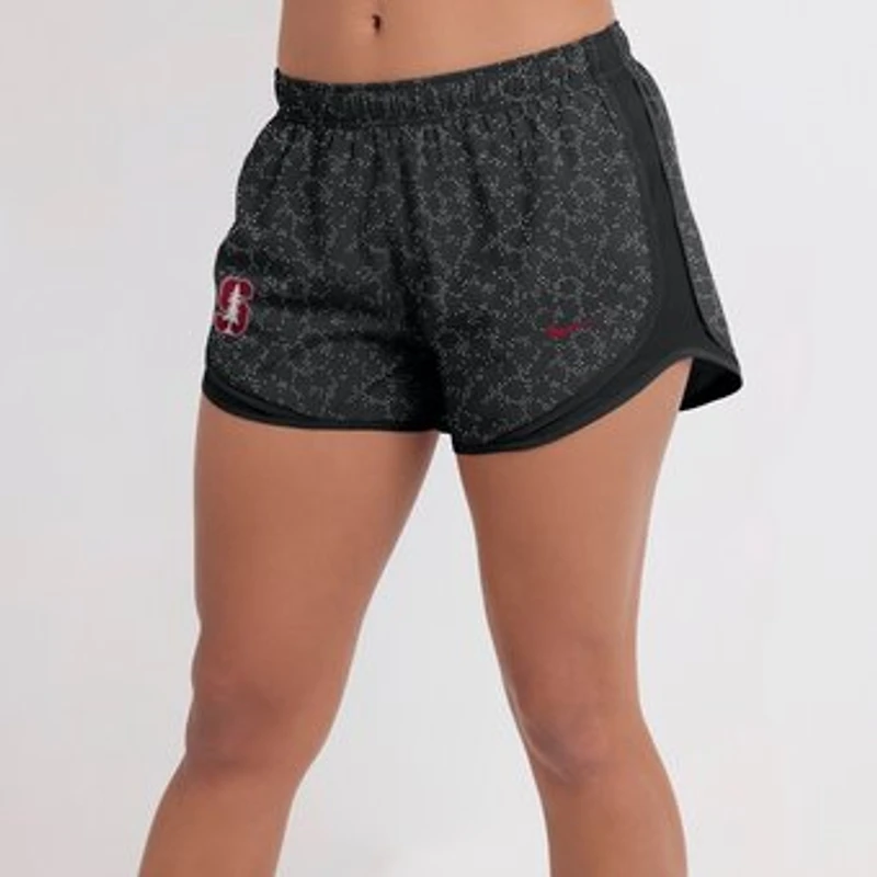 Women's Nike Black Stanford Cardinal Tempo Pattern Dri-FIT Shorts