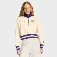 Women's Nike Tan LSU Tigers Legacy Half-Zip Sweatshirt