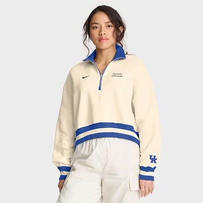 Women's Nike Tan Kentucky Wildcats Legacy Half-Zip Sweatshirt