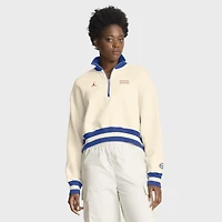 Women's Jordan Brand Tan Florida Gators Legacy Half-Zip Sweatshirt