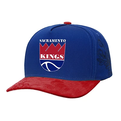 Men's Mitchell & Ness  Blue/Red Sacramento Kings May Flowers Adjustable Hat