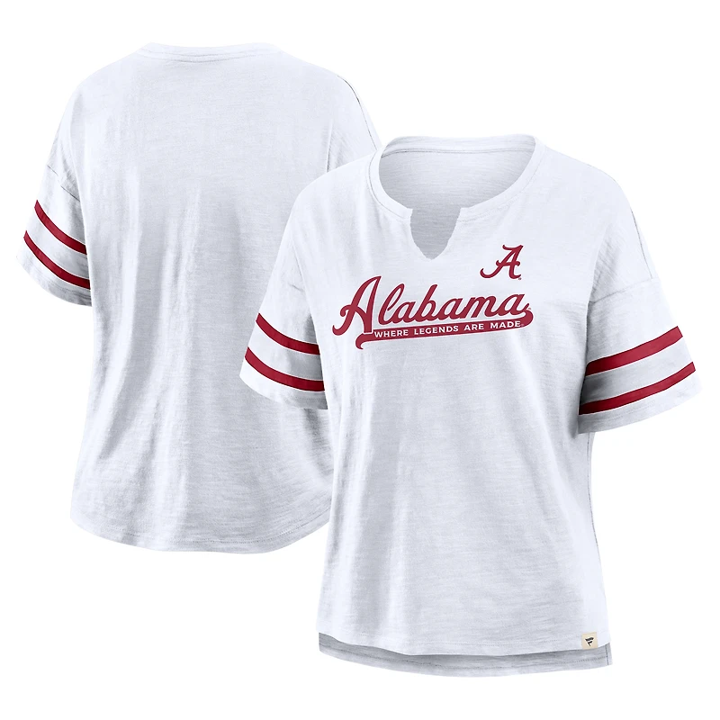Women's Fanatics White Alabama Crimson Tide Hometown Premium Script T-Shirt