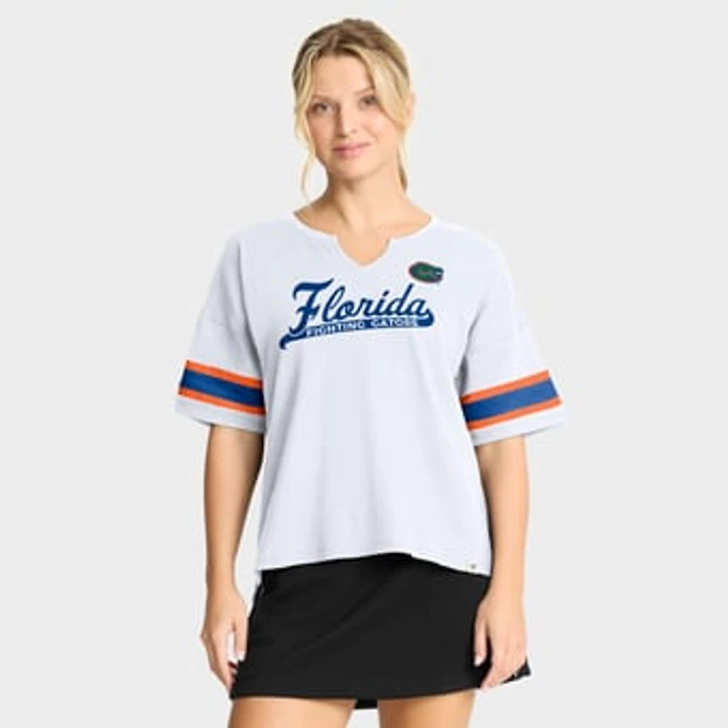 Women's Fanatics White Florida Gators Hometown Premium Script T-Shirt