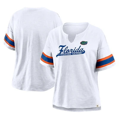 Women's Fanatics White Florida Gators Hometown Premium Script T-Shirt
