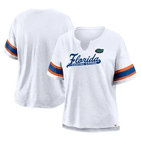 Women's Fanatics White Florida Gators Hometown Premium Script T-Shirt