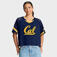 Women's Fanatics Navy Cal Bears Oversized Raglan V-Neck Fashion Jersey