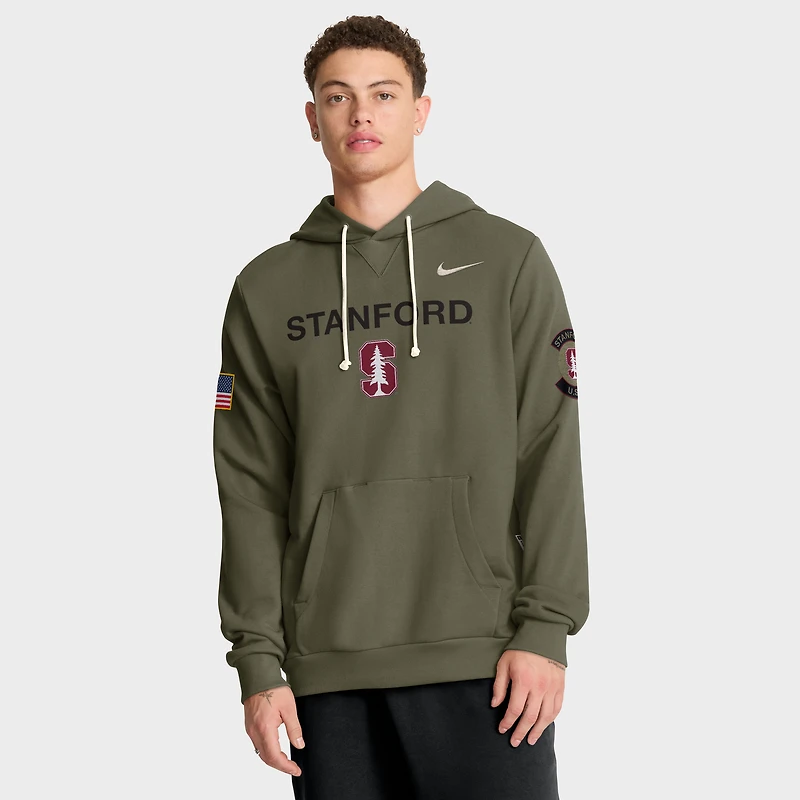 Men's Nike Olive Stanford Cardinal 2025 Military Appreciation Standard Issue Dri-FIT Hoodie
