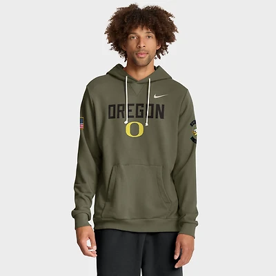 Men's Nike Olive Oregon Ducks 2025 Military Appreciation Dri-FIT Hoodie