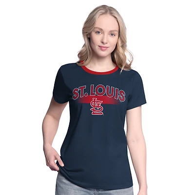 Women's G-III 4Her by Carl Banks  Navy St. Louis Cardinals Pitch T-Shirt