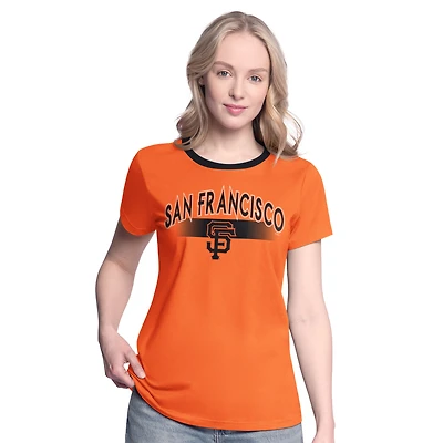 Women's G-III 4Her by Carl Banks  Orange San Francisco Giants Pitch T-Shirt
