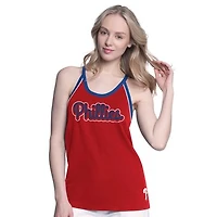 Women's G-III 4Her by Carl Banks Red Philadelphia Phillies Curveball Racerback Tank Top