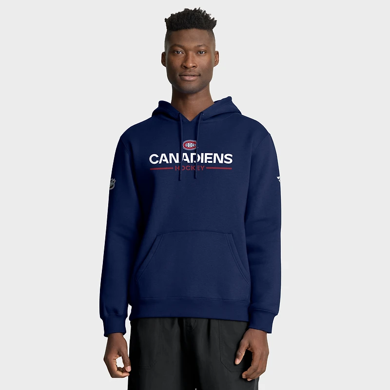 Men's Fanatics Navy Montreal Canadiens Authentic Pro Primary Hoodie