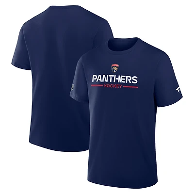 Men's Fanatics Navy Florida Panthers Authentic Pro Primary T-Shirt