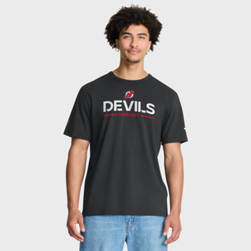 Men's Fanatics Black New Jersey Devils Authentic Pro Primary T-Shirt